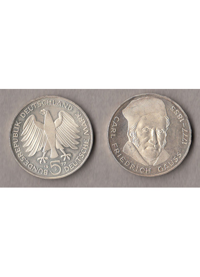 GERMANIA 5 Marchi Carl Friedrich Gauss 1977 - matematico